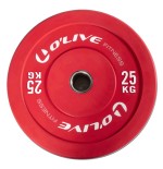 Disco Olímpico Bumper O'Live Fitness, 25 kg Rojo