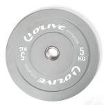 Disco Olímpico Bumper O'Live Fitness, 5 kg Gris