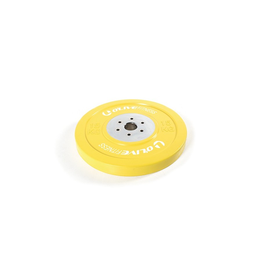 Disco Olímpico de Competición Bumper O'Live Fitness, 15KG Ud