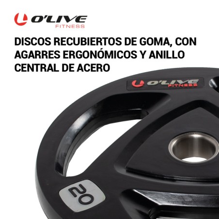 Disco Olímpico De Goma O'Live, 1,25 Kg
