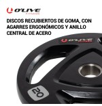 Disco Olímpico De Goma O'Live, 1,25 Kg