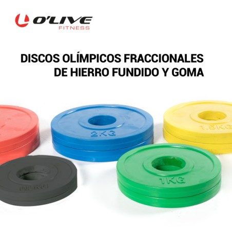 Discos Olímpicos Fraccionales O'Live Fitness, 0.5Kg