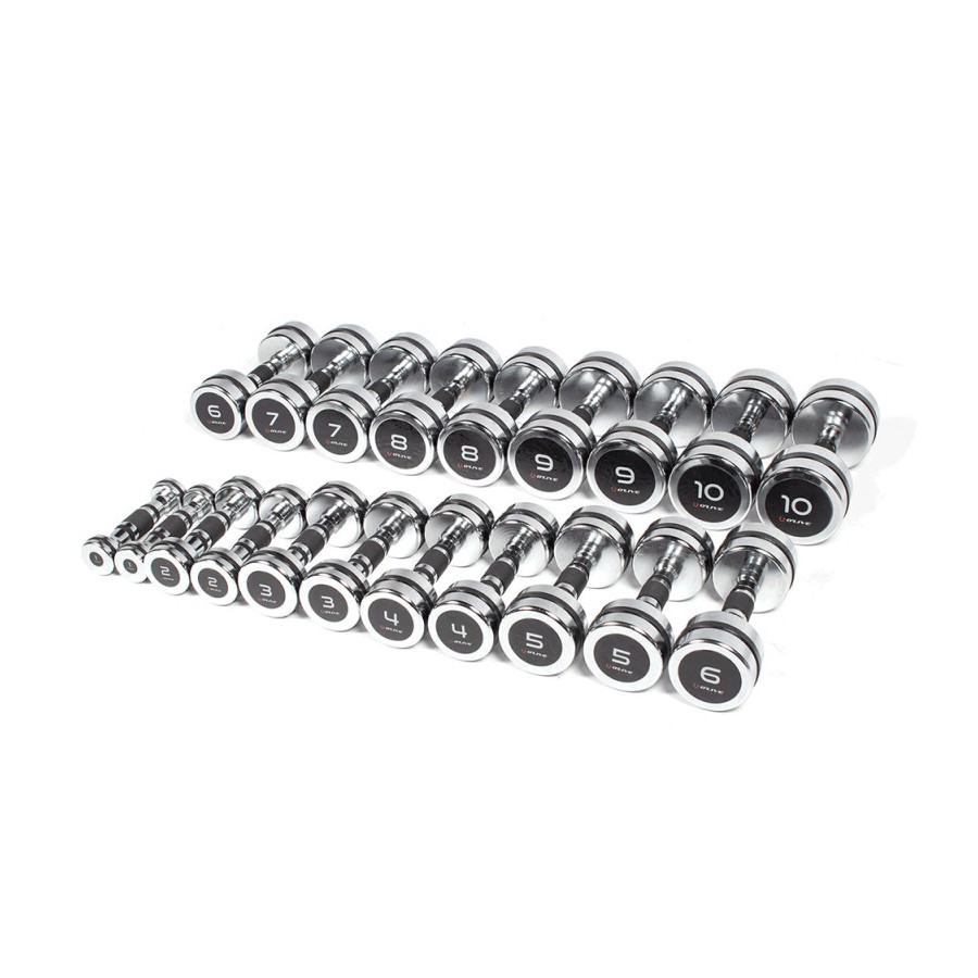 Kit 10 Pares mancuernas Cromadas O'Live,1 - 10 kg