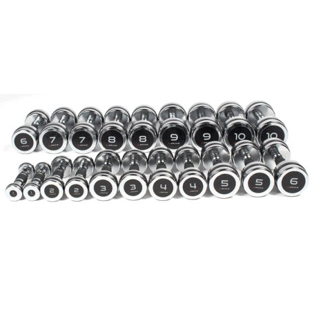 Kit 10 Pares mancuernas Cromadas O'Live,1 - 10 kg