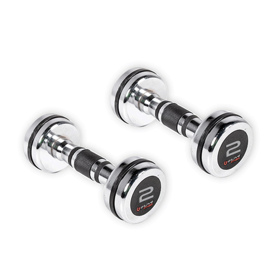 Mancuernas Cromadas O'Live Fitness, 2 Kg