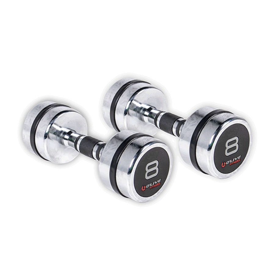 Mancuernas Cromadas O'Live Fitness, 8 Kg