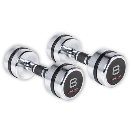 Mancuernas Cromadas O'Live Fitness, 8 Kg