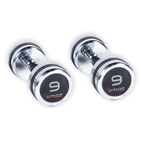 Mancuernas Cromadas O'Live Fitness, 9 Kg