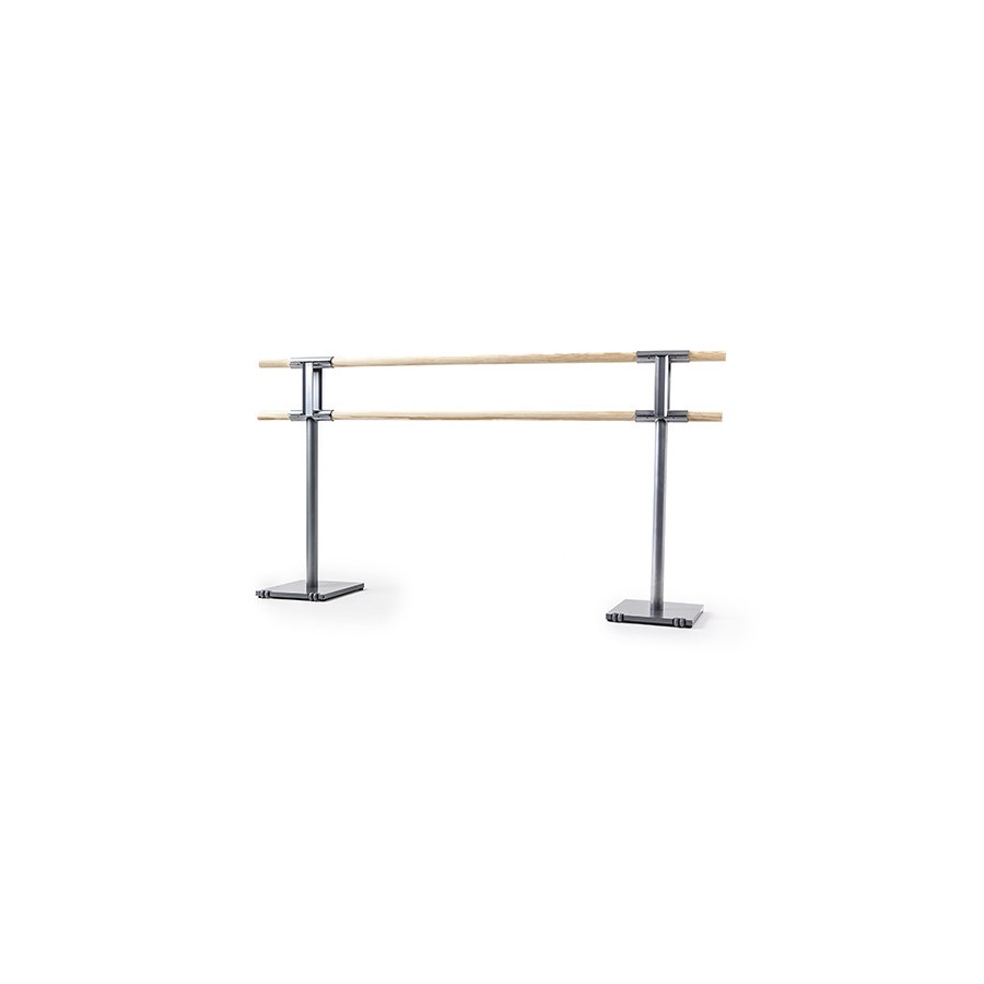 Conjunto Soporte Con Ruedas Barra Ballet Doble