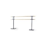 Conjunto Soporte Con Ruedas Barra Ballet Doble