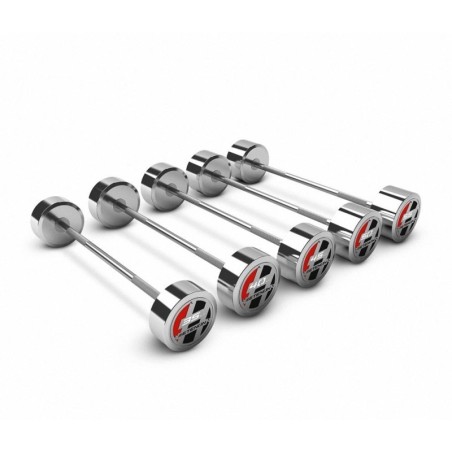 Kit 5 barras rectas bíceps 35 a 55 kg Iron