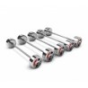 Kit 5 barras rectas bíceps 35 a 55 kg Iron