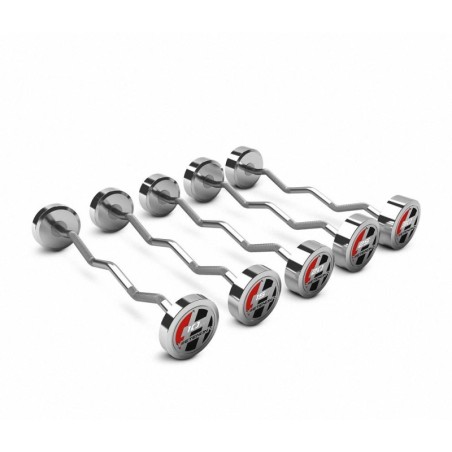 Kit 5 barras Z bíceps 10 a 30 kg Iron