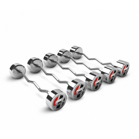 Kit 5 barras Z bíceps 35 a 55 kg Iron