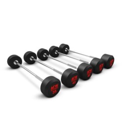 Kit 5 barras Rectas goma R plus de 35 a 55 kg.