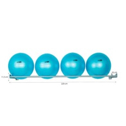 Soporte pared pelotas fitness 220 cm