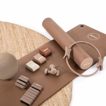 Pack PRO de Accesorios de Pilates Color Moka | Kit PRO Completo para Entrenar en Casa o gimnasio