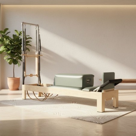 Reformer Clásico Madera Natural 86 Con Torre