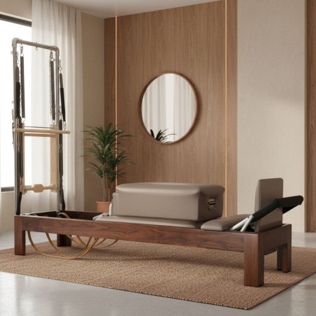 Reformer Clásico Madera Oscura 86 Con Torre