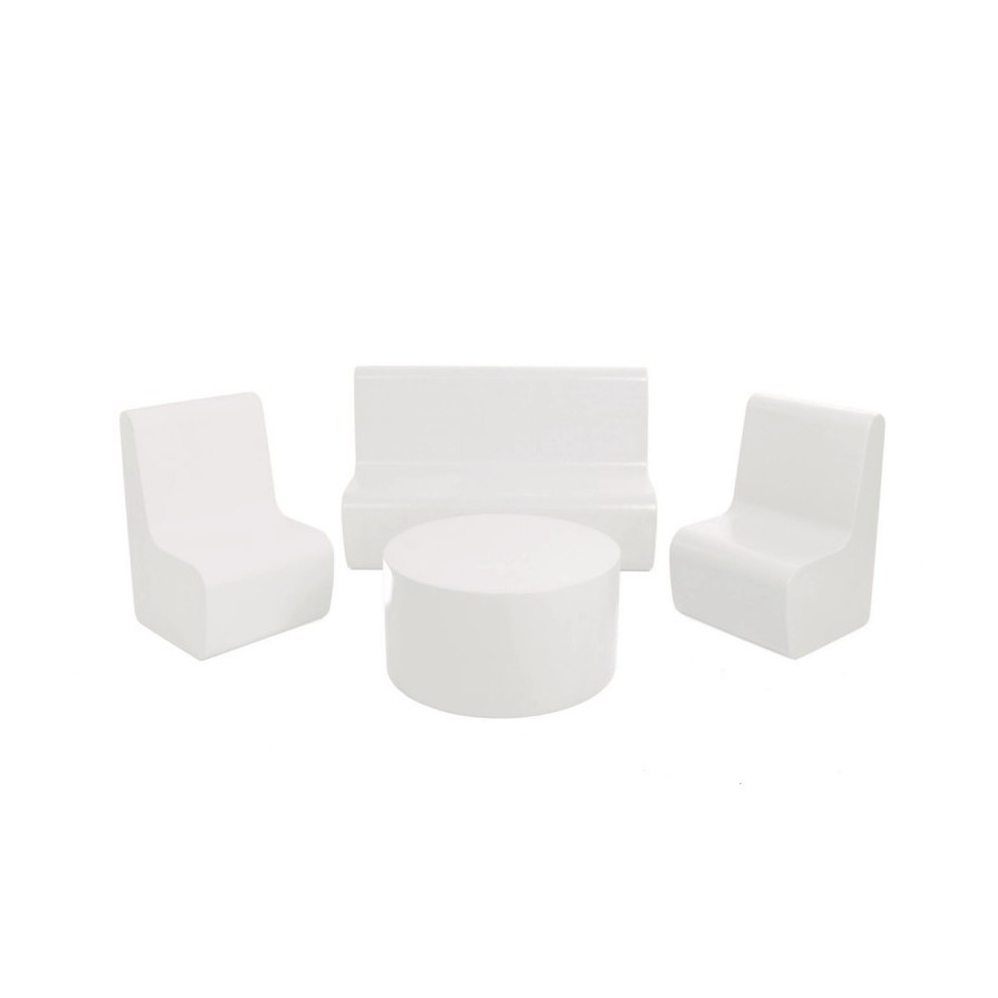SET Sofa+2 Sillones+mesa Foam Blanco | E-kipat Andorra
