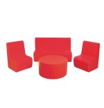 SET Sofa+2 Sillones+mesa Foam Rojo | E-kipat Andorra