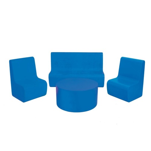 SET Sofa+2 Sillones+mesa Foam Azul | E-kipat Andorra