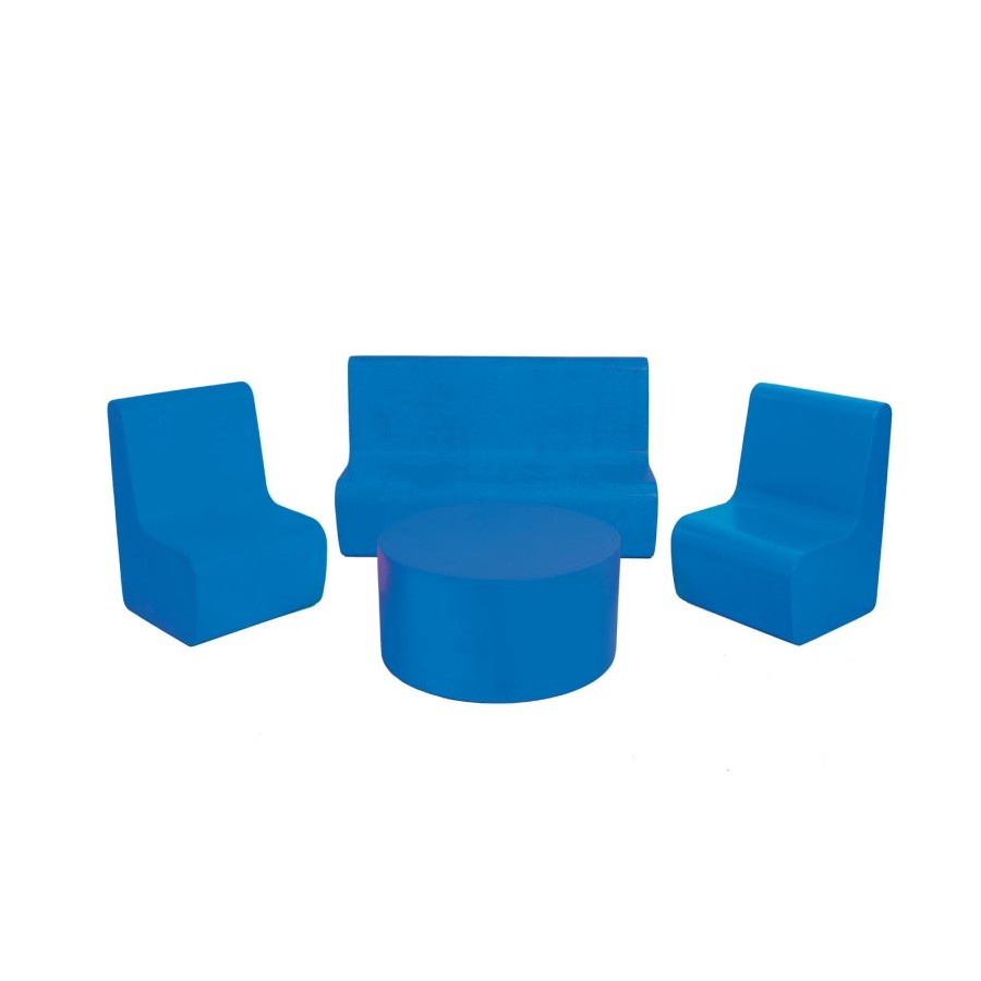 SET Sofa+2 Sillones+mesa Foam Azul | E-kipat Andorra
