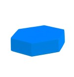 Cojin Foam Hexagono Azul | E-kipat Andorra