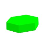 Cojin Foam Hexagono Verde Fluor | E-kipat Andorra