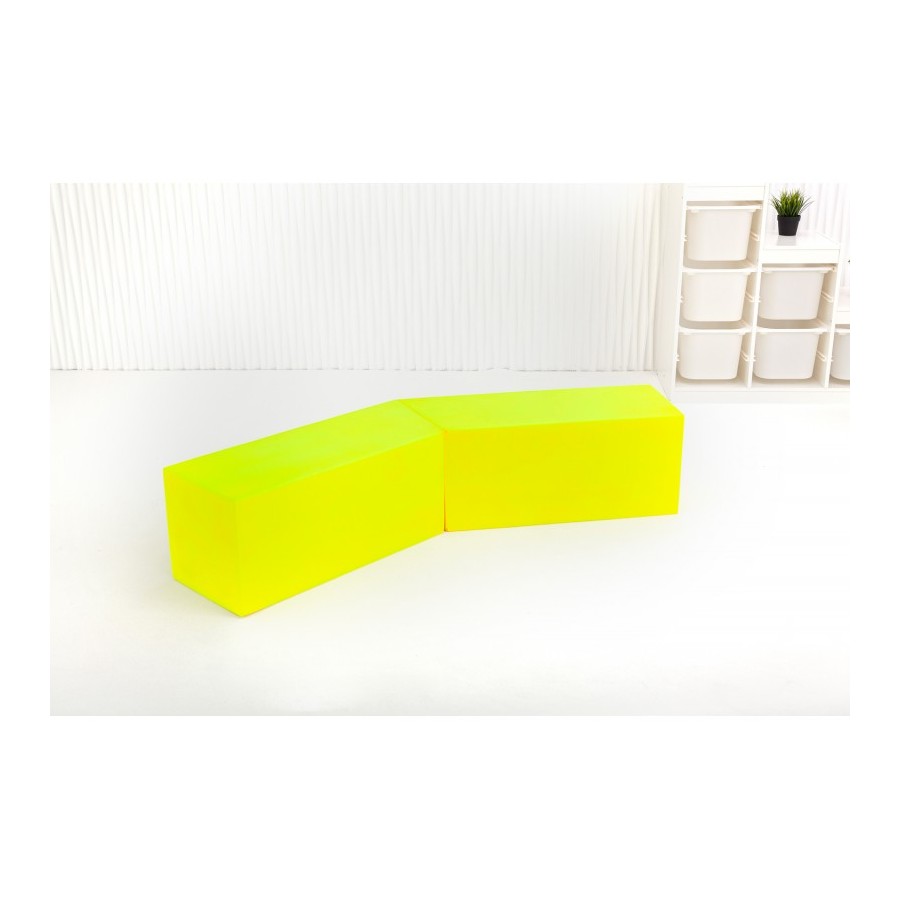 Banco Foam Recto Doble Amarillo Fluor | E-kipat Andorra