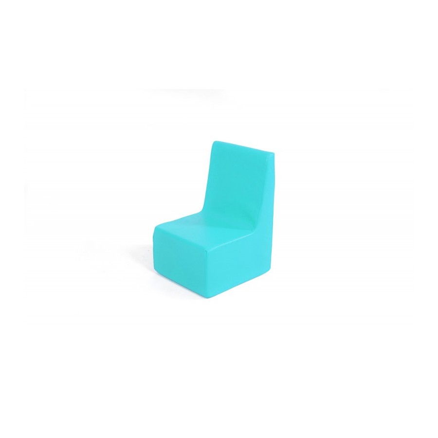 Silla Pequeña Cuero Sintético Foam Azul | E-kipat Andorra