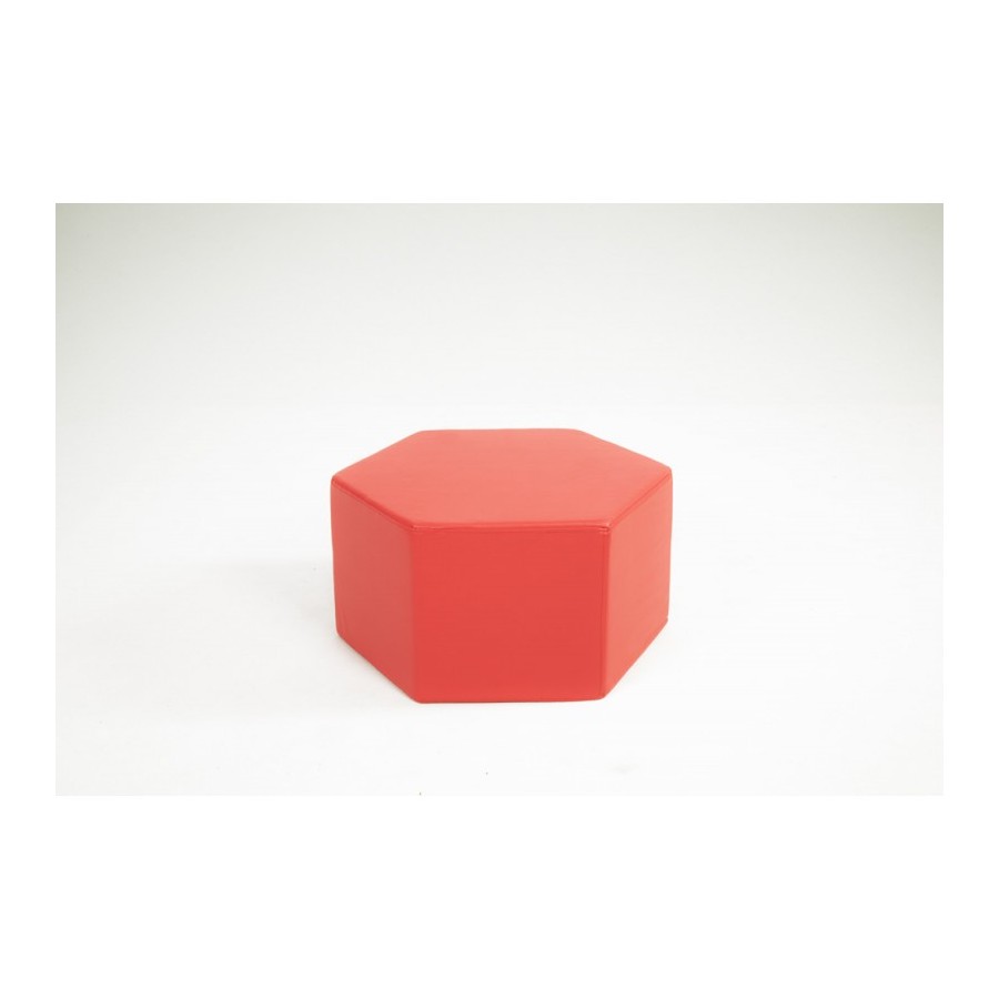 Mesa Hexagonal Foam Cuero Sintético Rojo | E-kipat Andorra