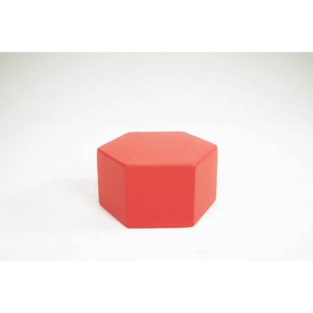 Mesa Hexagonal Foam Cuero Sintético Rojo | E-kipat Andorra