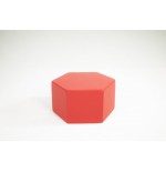 Mesa Hexagonal Foam Cuero Sintético Rojo | E-kipat Andorra