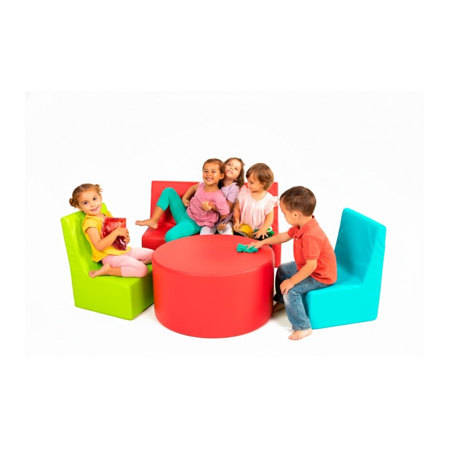 SET Sofa+2 Sillones+mesa Cuero Sintetico Multicolor | E-kipat Andorra