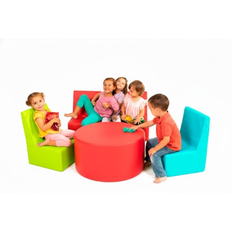 SET Sofa+2 Sillones+mesa Cuero Sintetico Multicolor | E-kipat Andorra