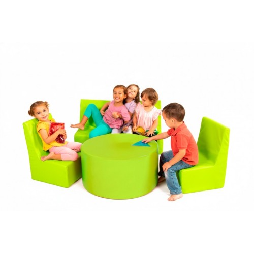SET Sofa+2 Sillones+mesa Cuero Sintetico Green | E-kipat Andorra