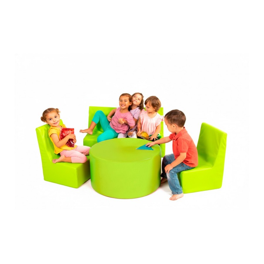 SET Sofa+2 Sillones+mesa Cuero Sintetico Green | E-kipat Andorra
