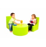 SET Rincón 2 Sillas+mesa Cuero Sintetico Green | E-kipat Andorra