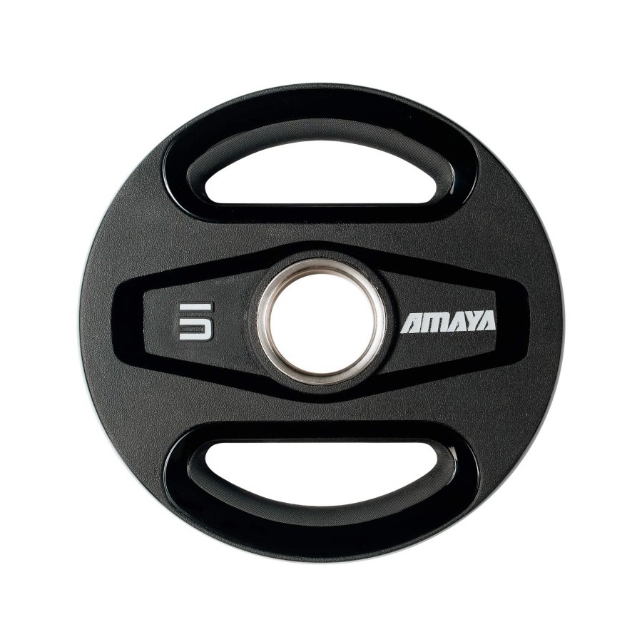 Plato Olímpico TPU 5 Kg Negro-gris | E-kipat Andorra