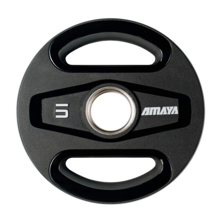 Plato Olímpico TPU 5 Kg Negro-gris | E-kipat Andorra