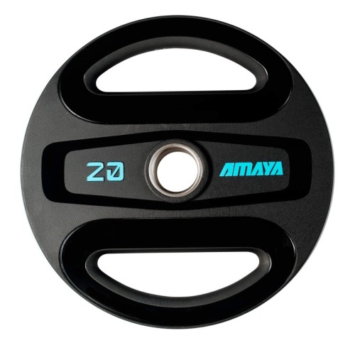 Plato Olímpico TPU 20 Kg Negro-azul | E-kipat Andorra