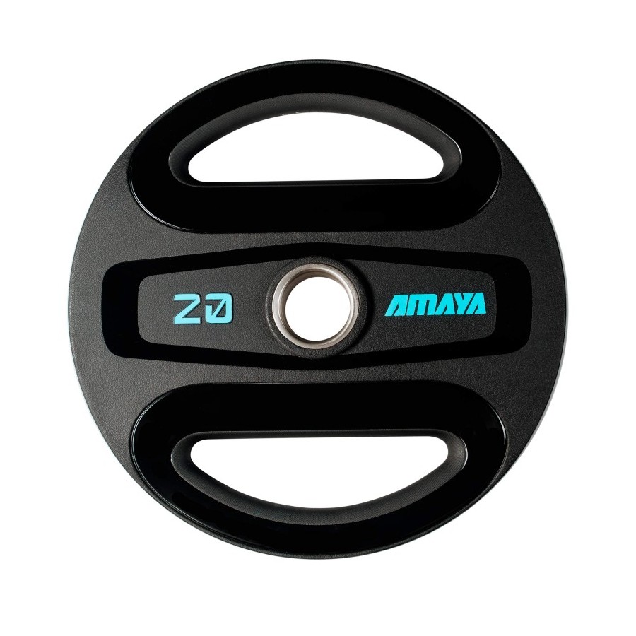 Plato Olímpico TPU 20 Kg Negro-azul | E-kipat Andorra