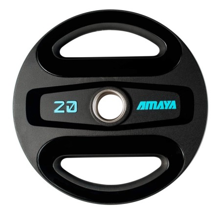 Plato Olímpico TPU 20 Kg Negro-azul | E-kipat Andorra
