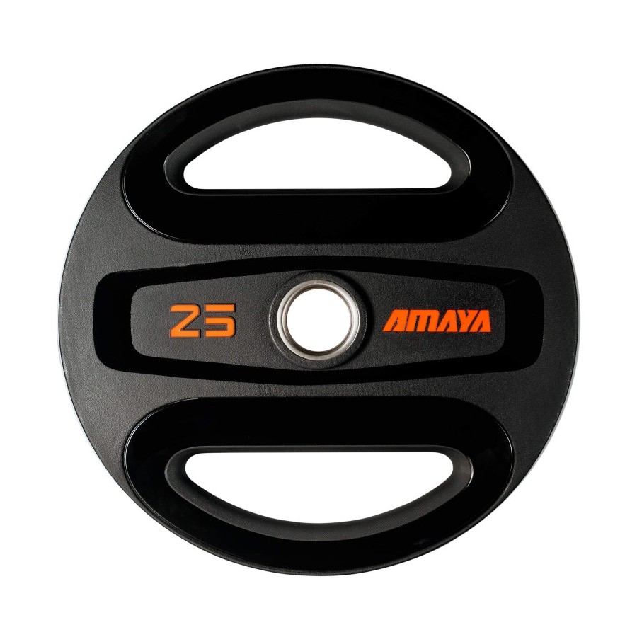 Plato Olímpico TPU 25 Kg Negro-rojo | E-kipat Andorra