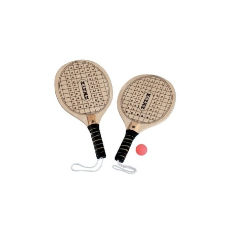 Raqueta Playa Madera (set 2 U.+pelota) | E-kipat Andorra