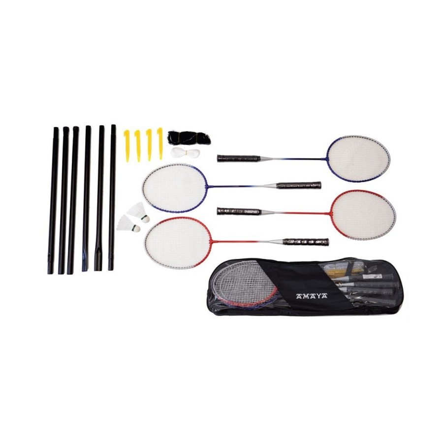 Conjunto Badminton (4 Raquetas-bolso-poste-red-volantes) | E-kipat And