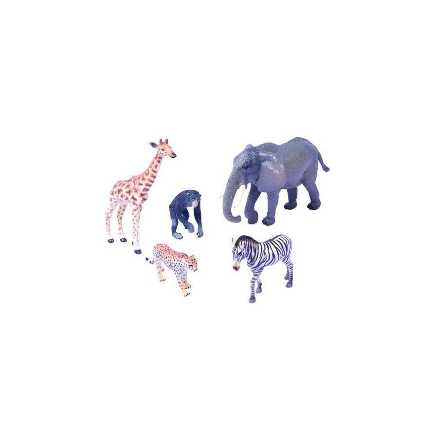 Animales Nº8 (jirafa,chimpancé,elefante,leopardo,cebra) | E-kipat Ando