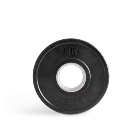 Discos Fraccionales Bumper negro - 1.25 kg