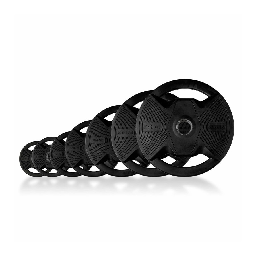 Plato Olímpico Goma Negra 1,25 Kg | E-kipat Andorra